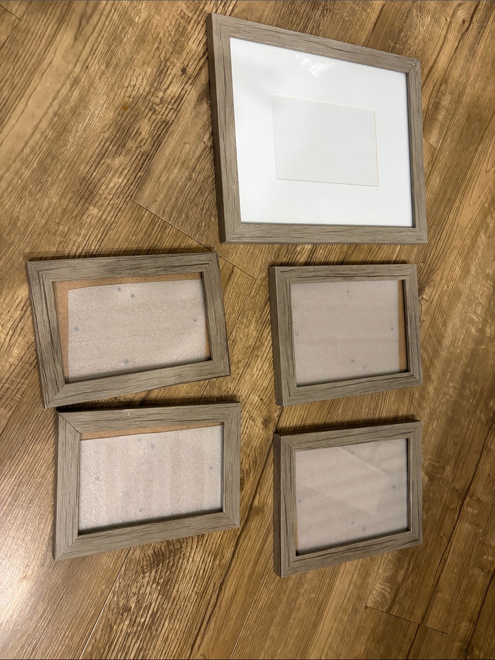 Rustic Gray Wood Picture Frame Set - 5-Pack